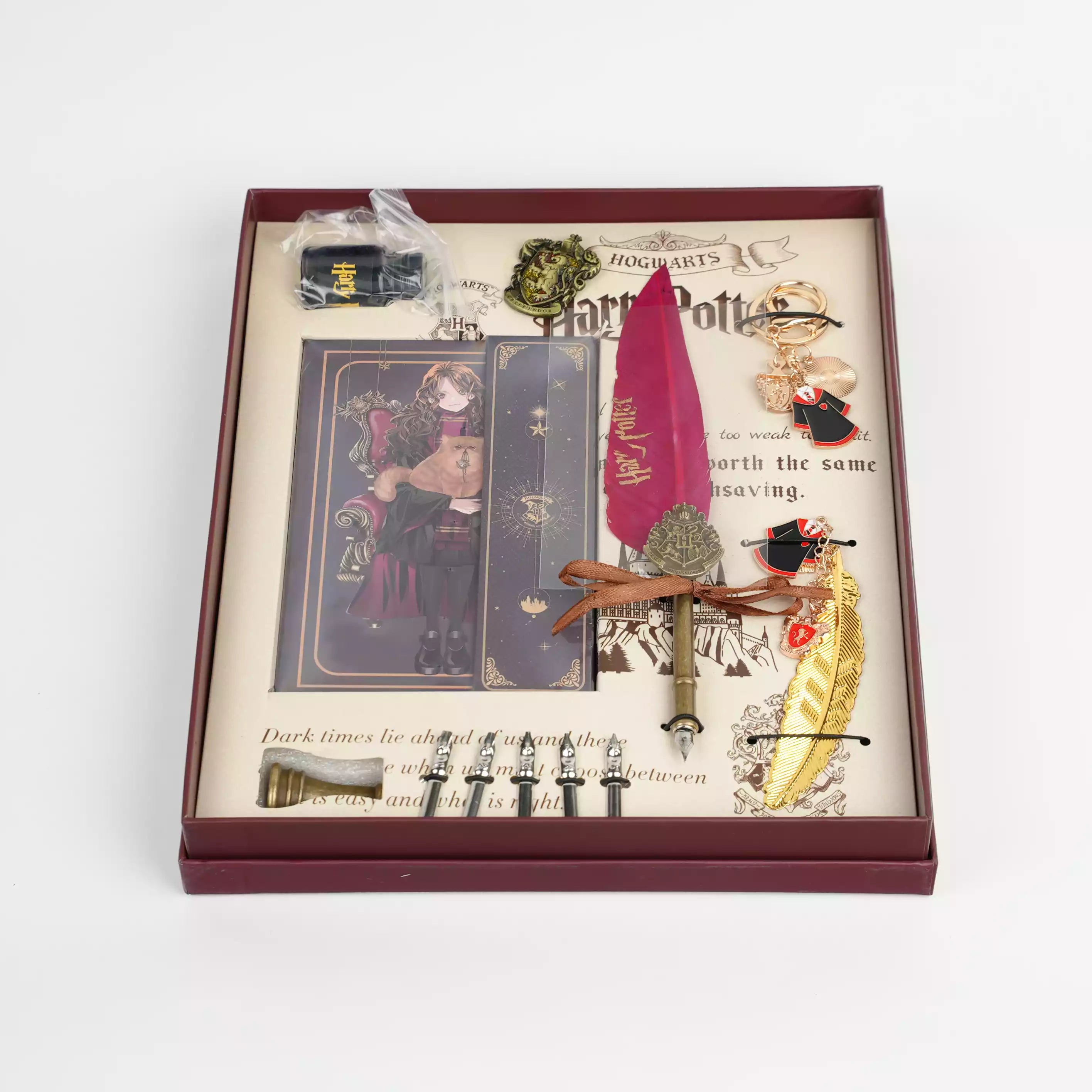 Coffret d'Écriture Calligraphie Harry Potter – Plume, Encrier & Accessoires Poudlard HU13107