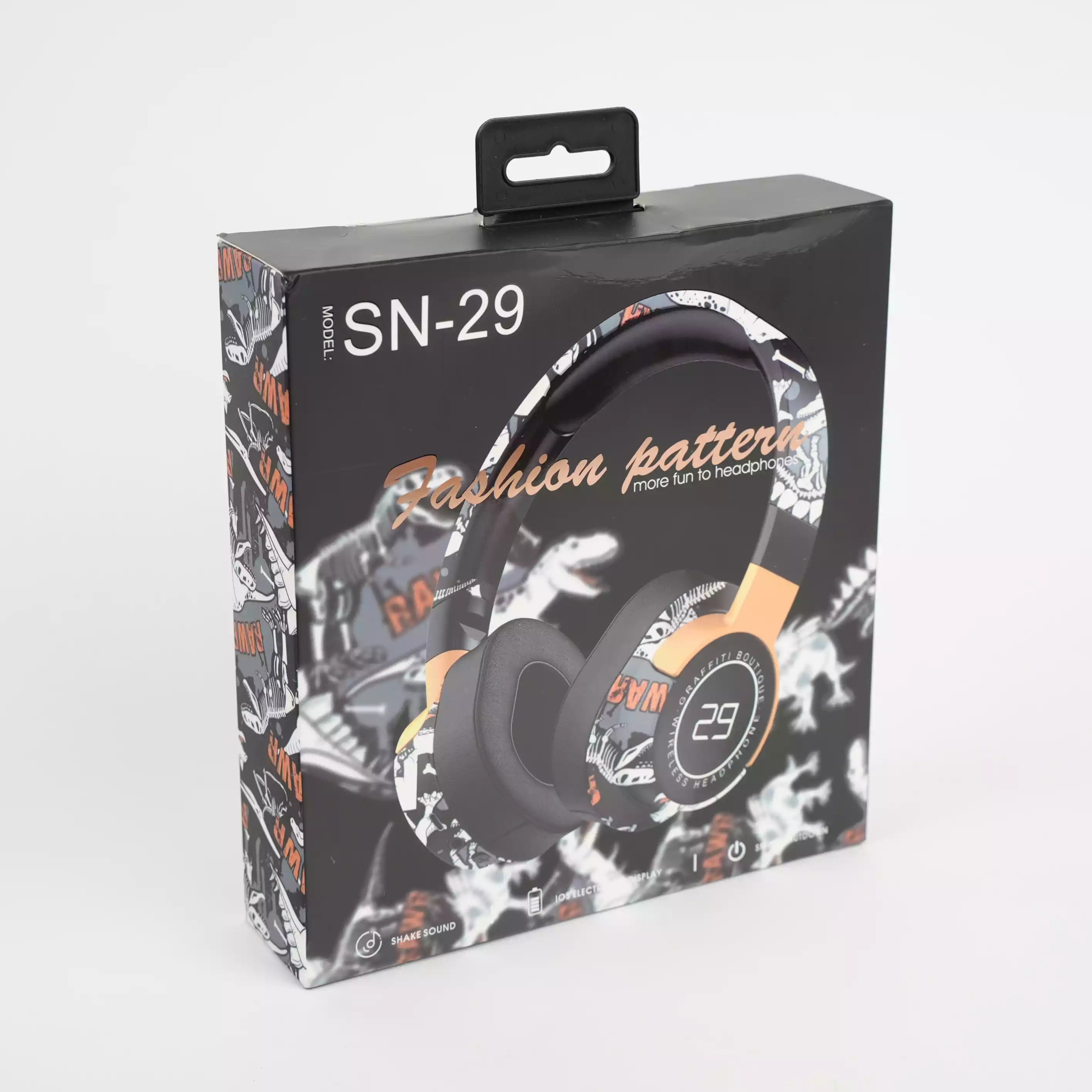 Casque Audio Sans Fil Graffiti SN-29 – Bluetooth & Style Urbain Premium