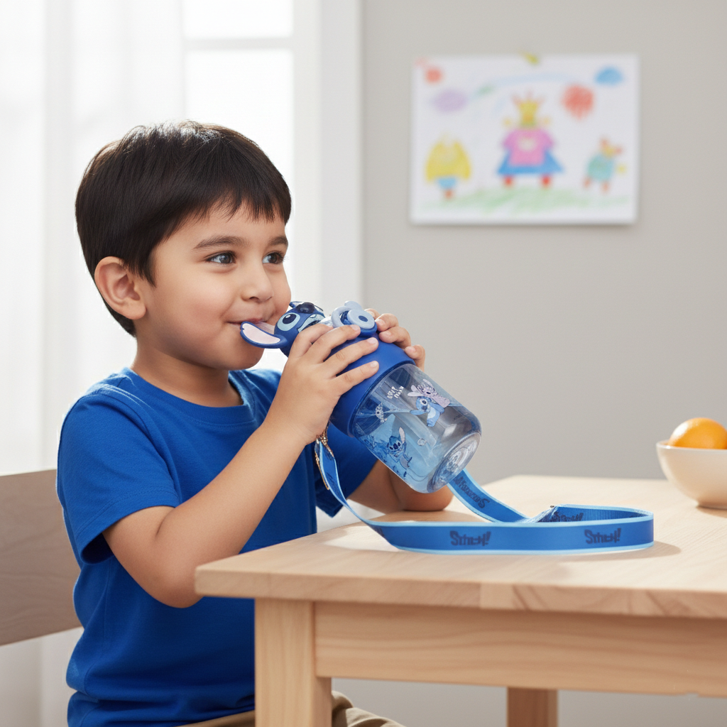 Gourde Stitch 600 ml avec Tête Mobile HugeKoom