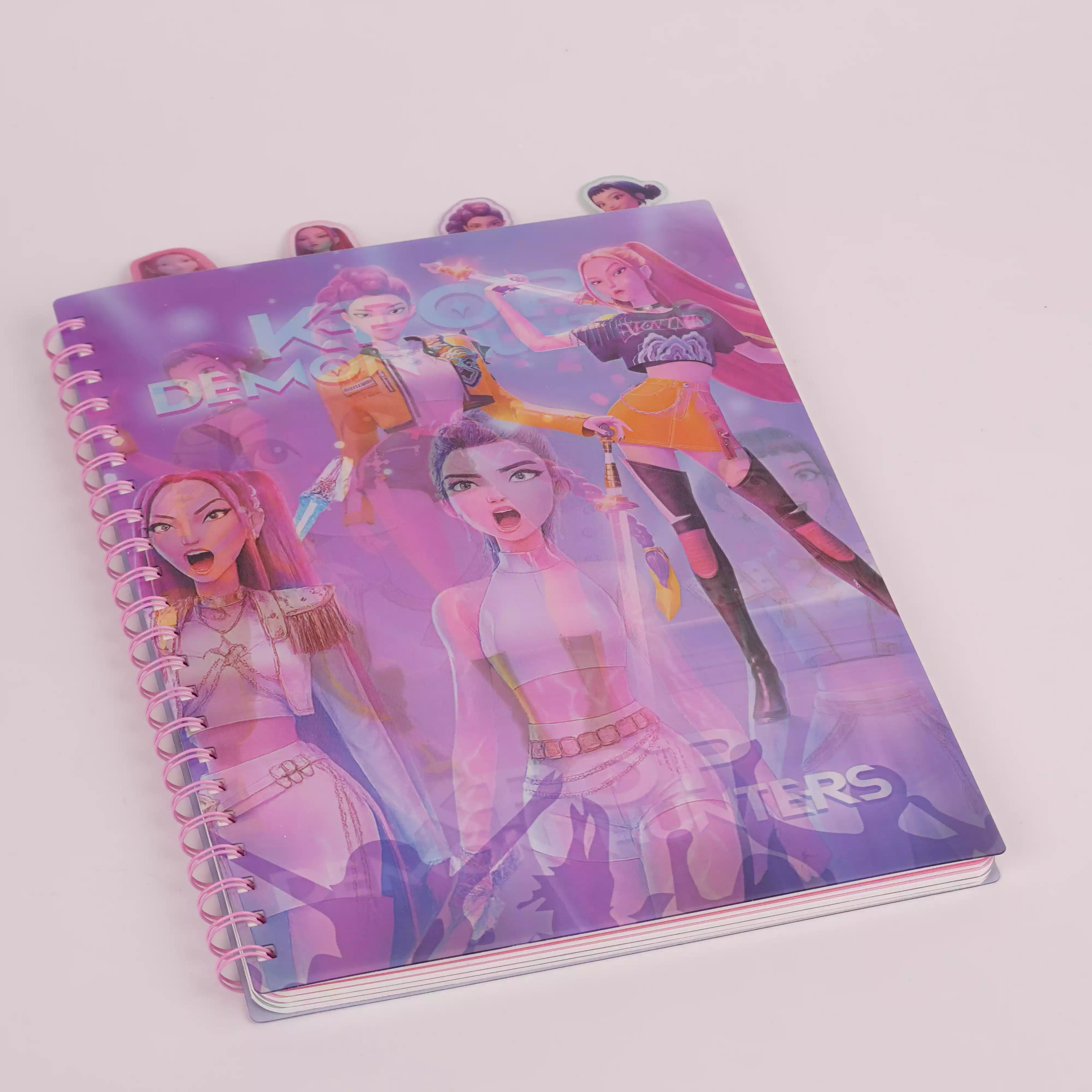 Cahier A4 – K-Pop & Hunter X – Spiral Intercalaire Hugeunivers pour Enfants et Ados HU13114