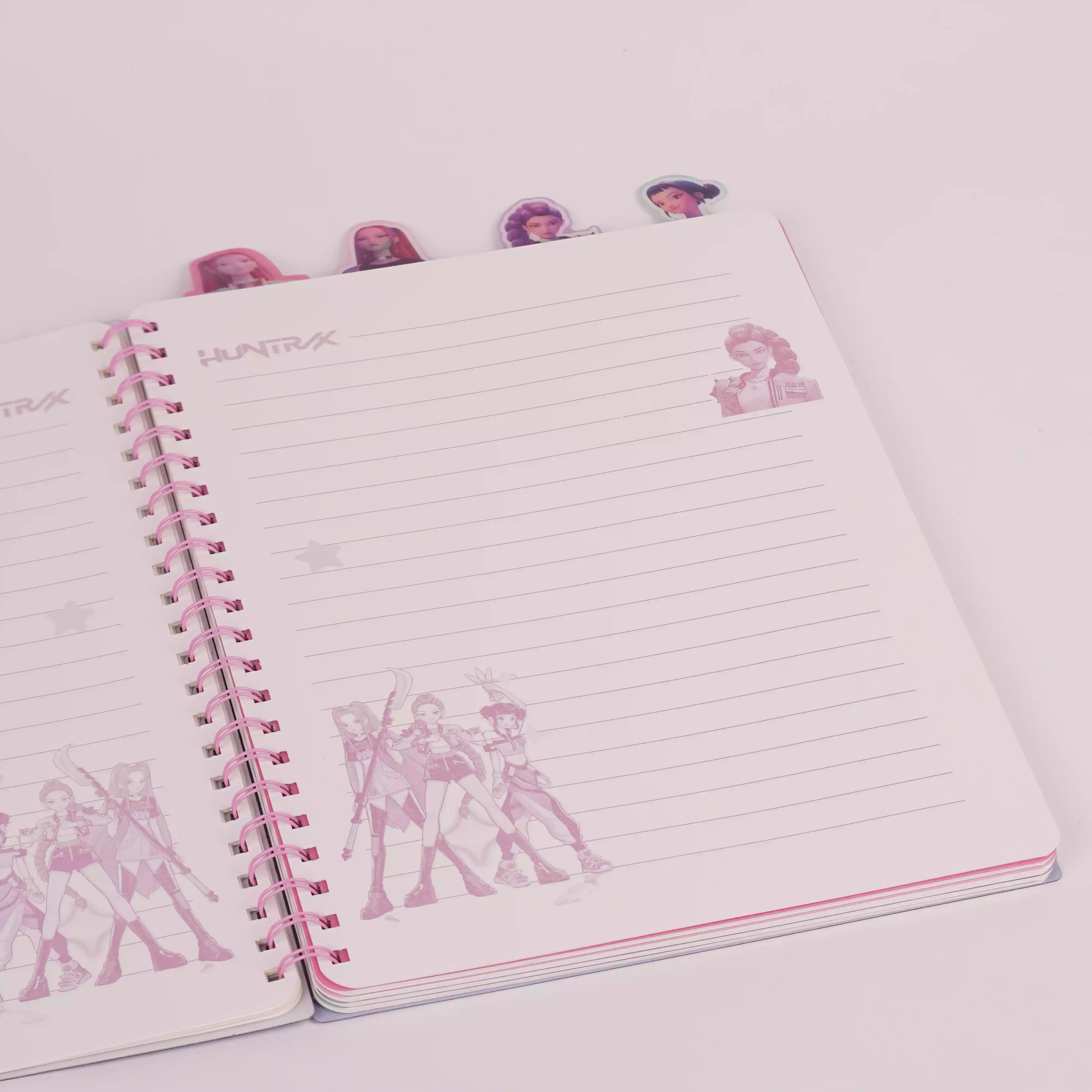 Cahier A4 – K-Pop & Hunter X – Spiral Intercalaire Hugeunivers pour Enfants et Ados HU13114