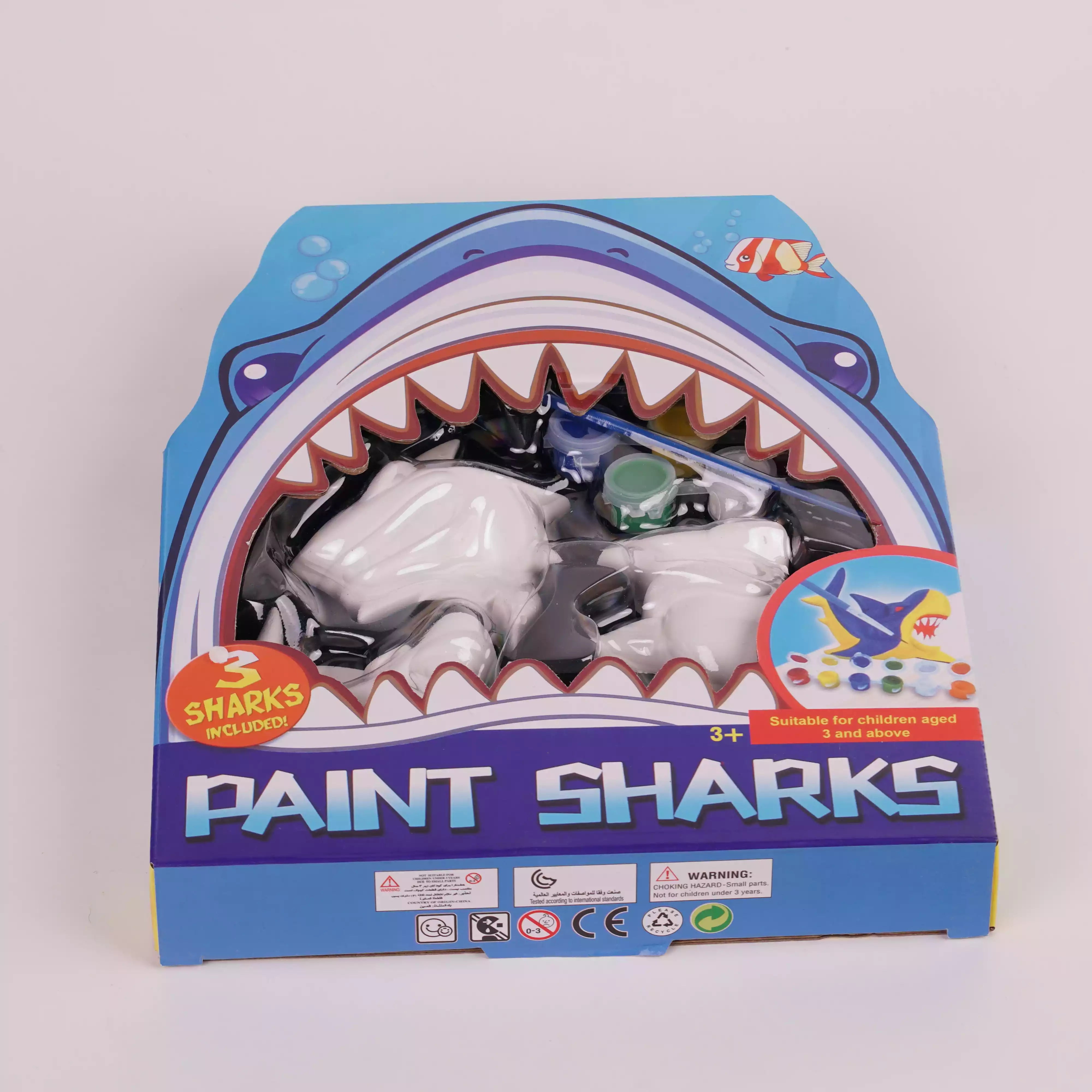Paint Sharks Hugeunivers – Kit Peinture et Coloriage pour Enfants HU06055