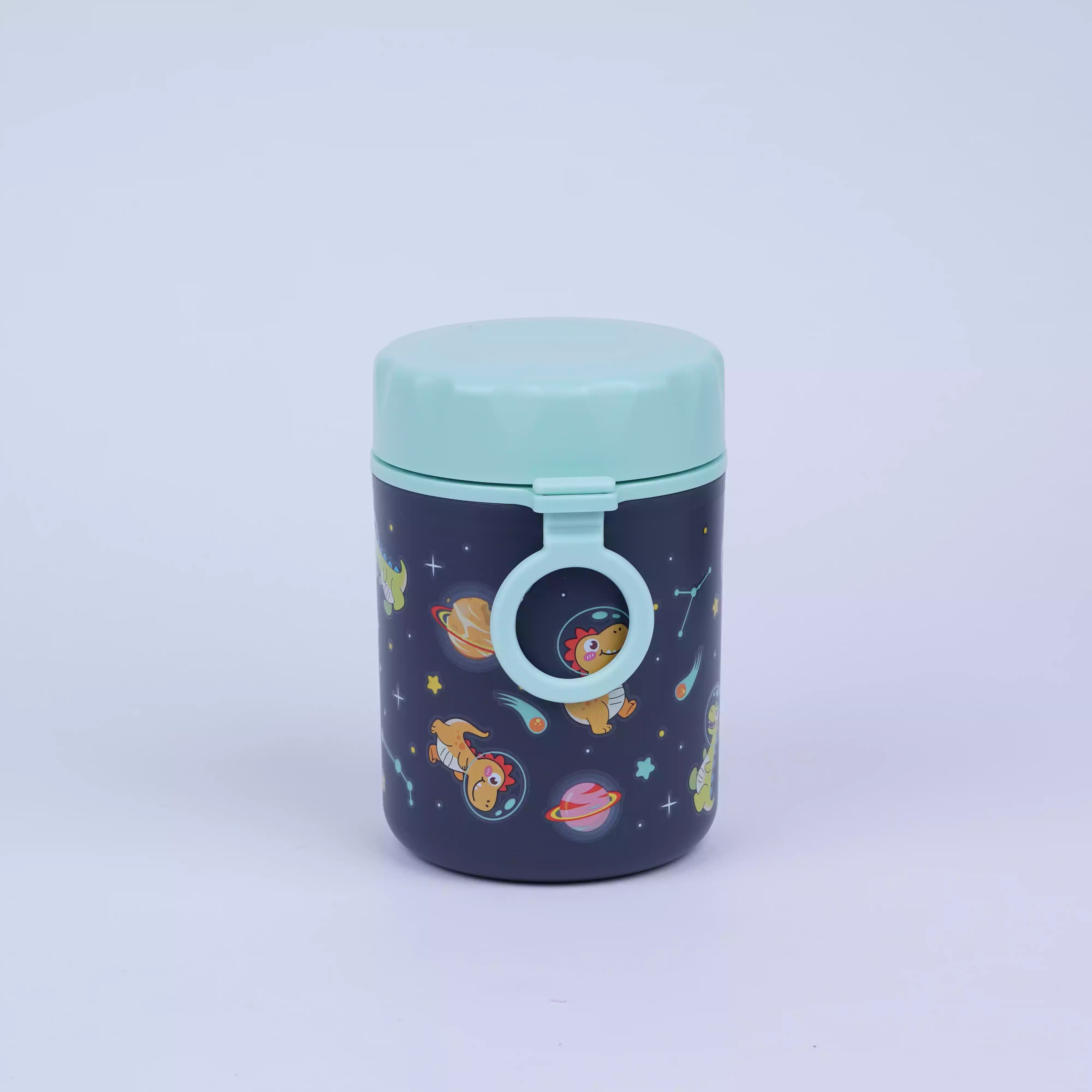 Lunch Box Enfant 3 Compartiments + Boîte Fruits et Soupe – Dinosaure, Inox avec Cuillère HU08048