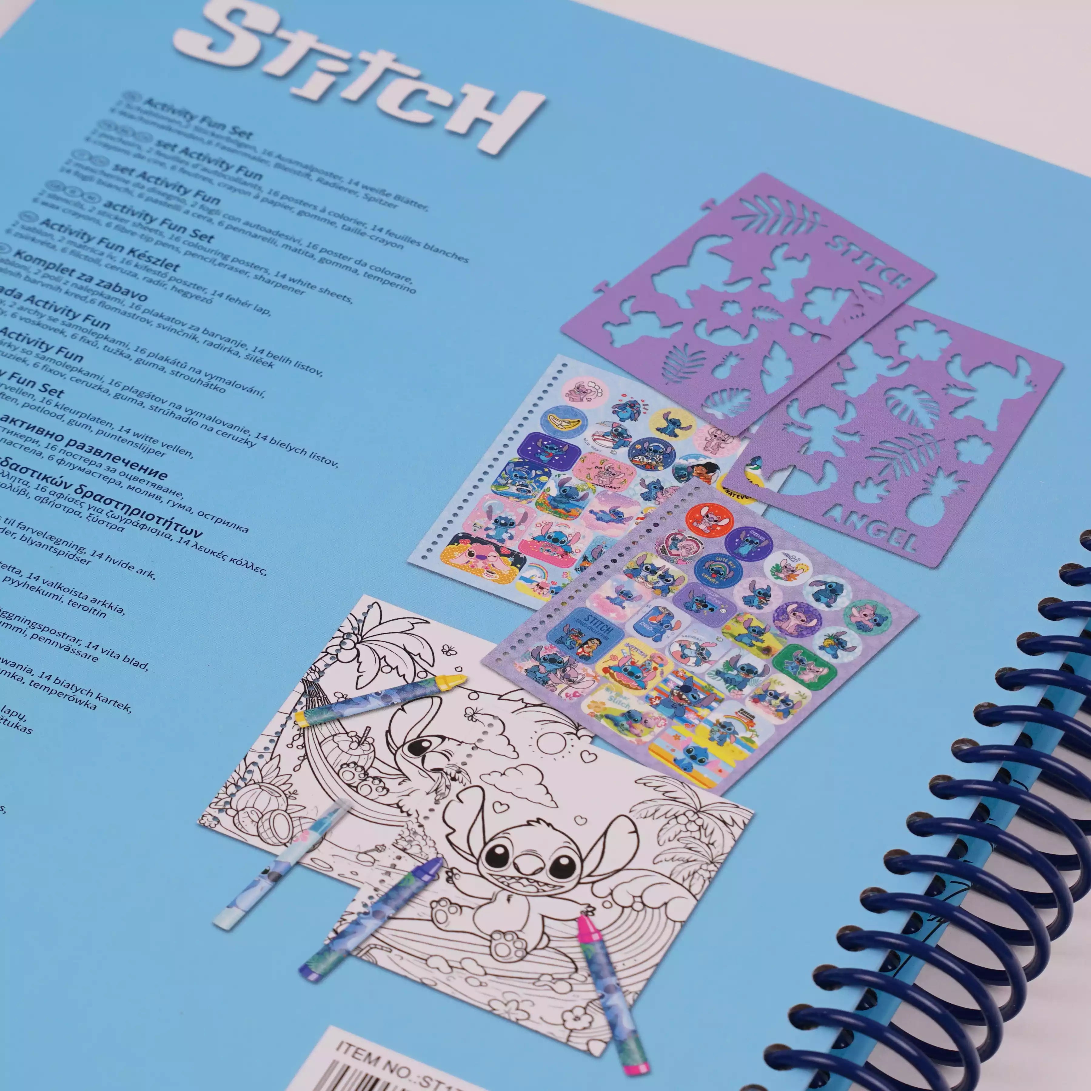 Coloring Book Stitch Spiral – Livre de Coloriage Reliure Spirale   HU13154