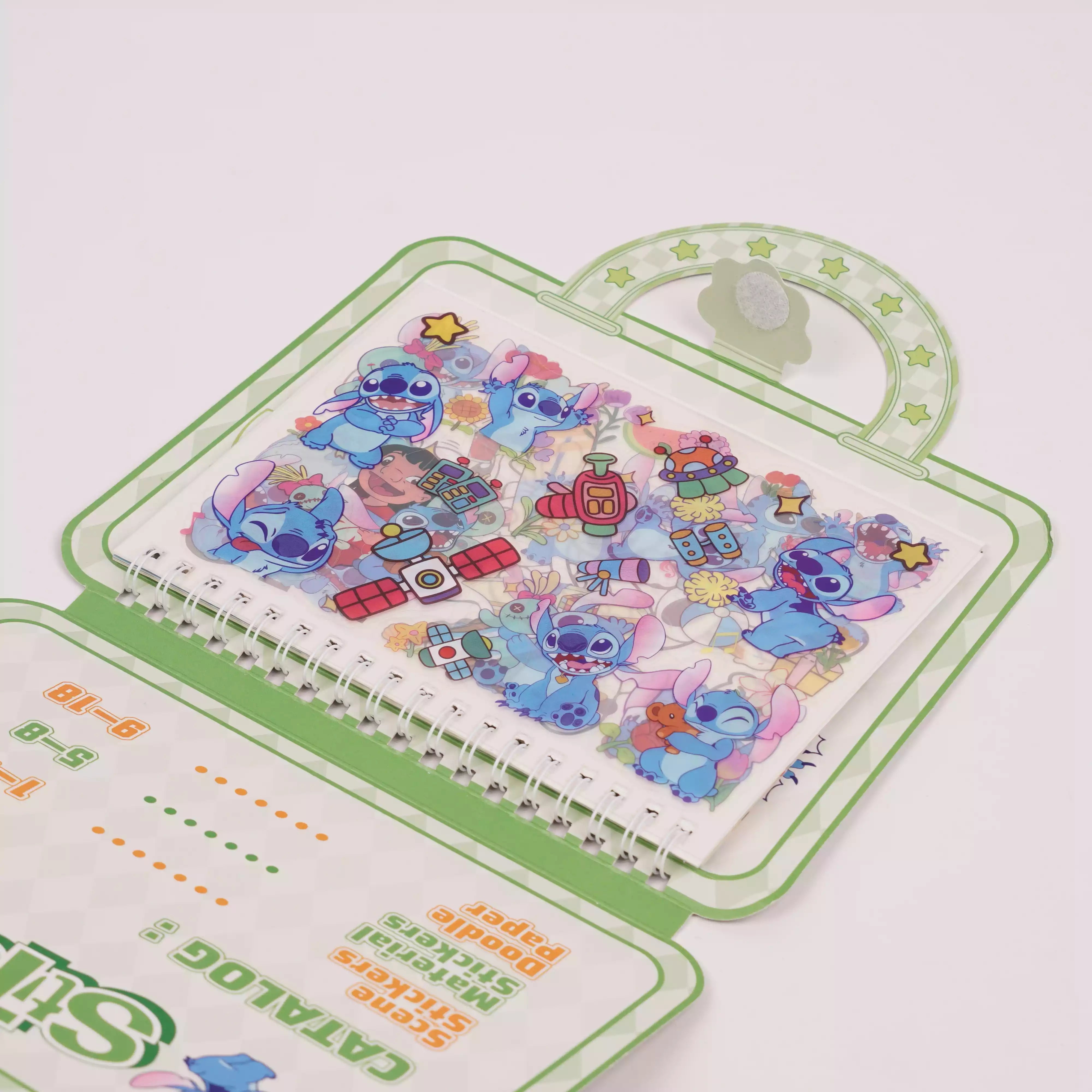 Stitch Sticker Pack – 4 scènes + 4 pages de stickers + feuilles de coloriage   HU20013