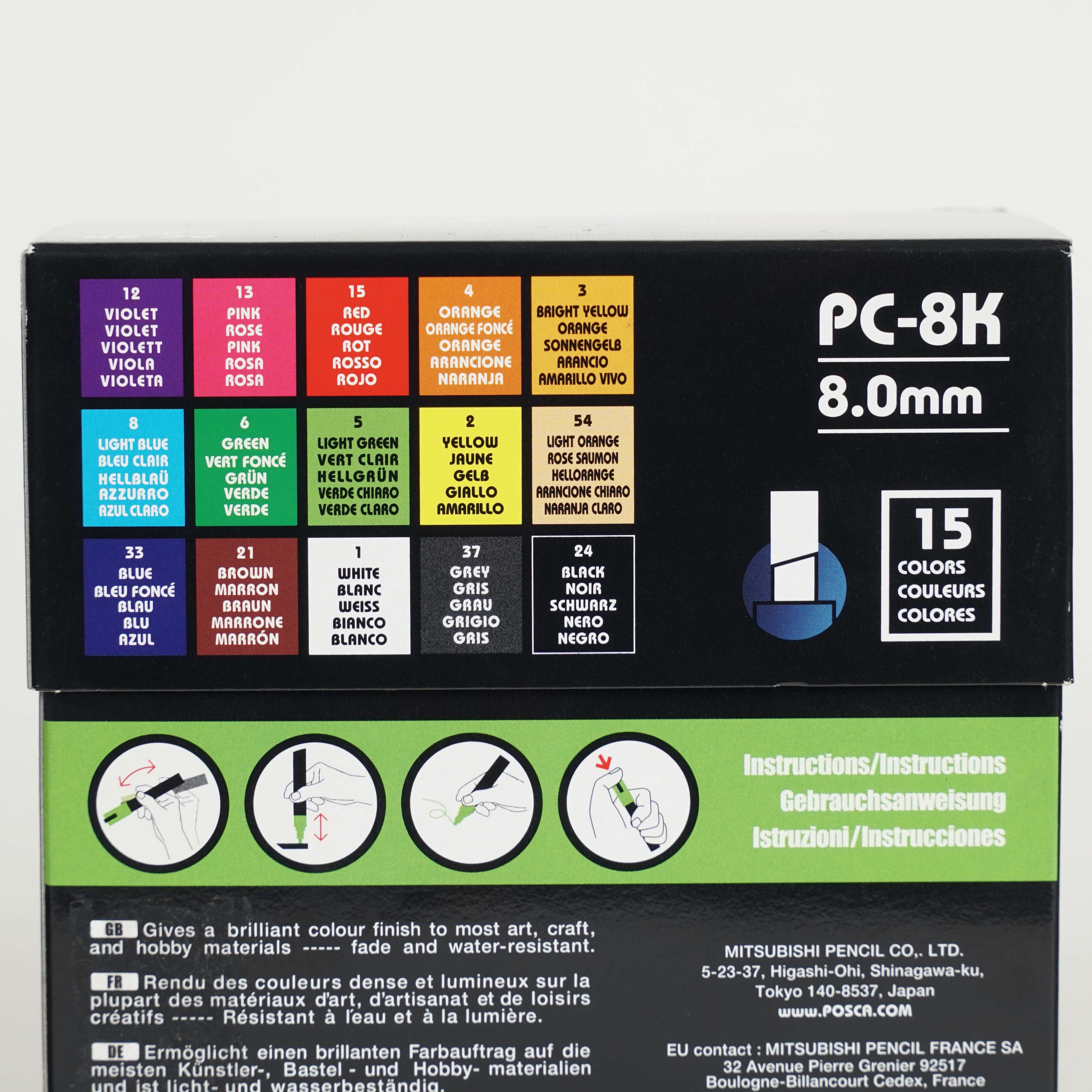 Feutres Posca – Pack de 15 Couleurs HugeKoom