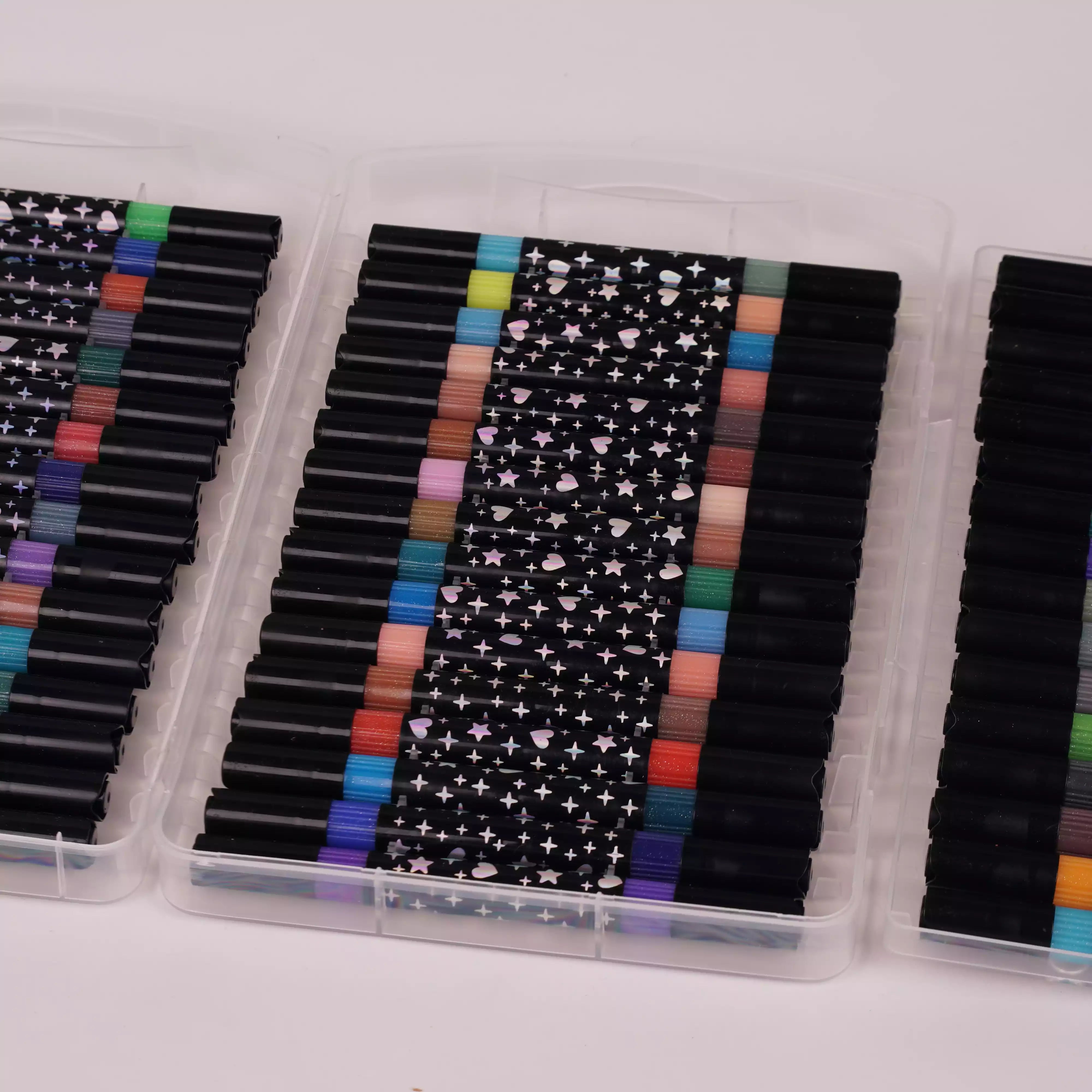Marqueurs Double Tête Brillants 96 Couleurs