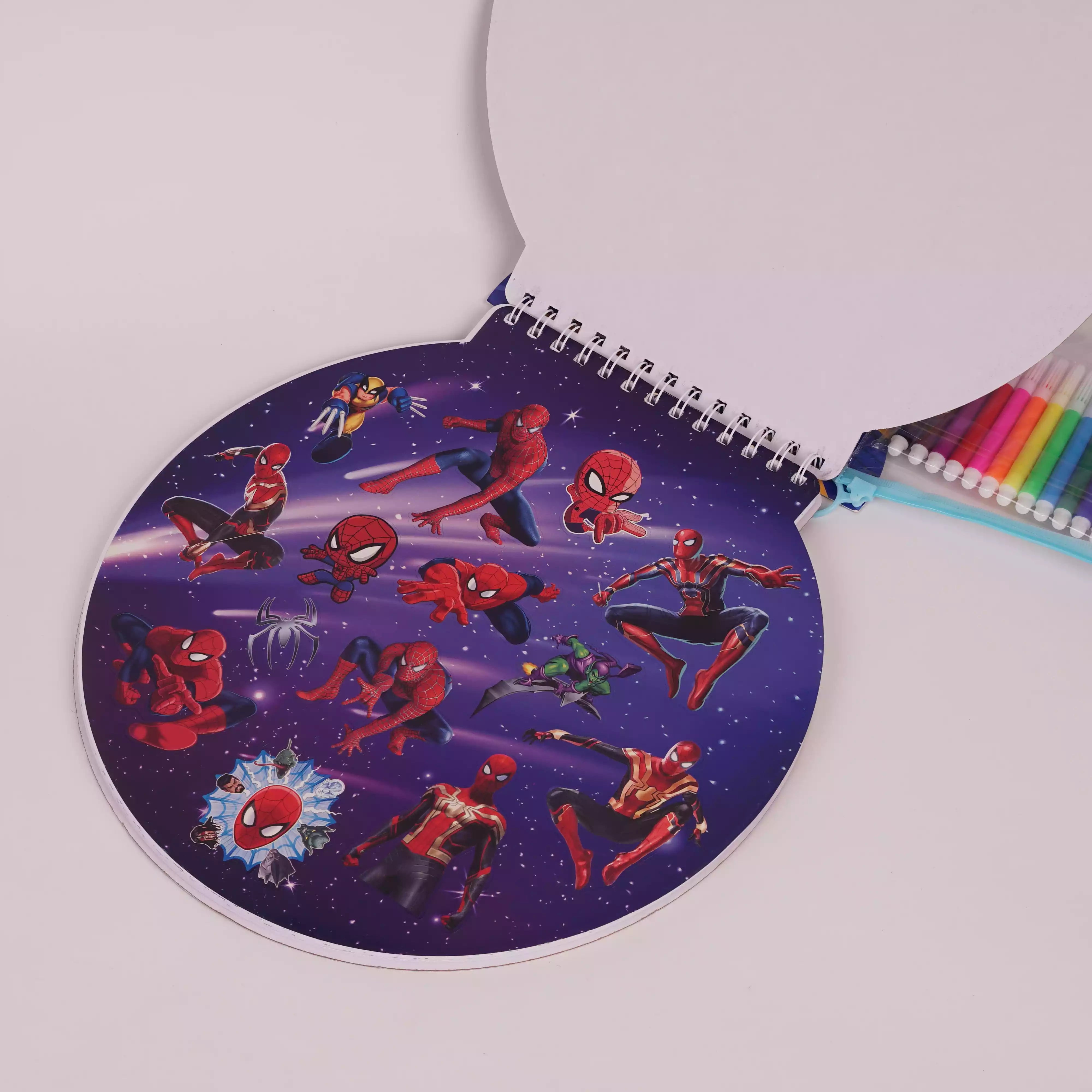 Livre de Coloriage Spider-Man & Avengers – Feutres + Stickers Inclus    HU13037