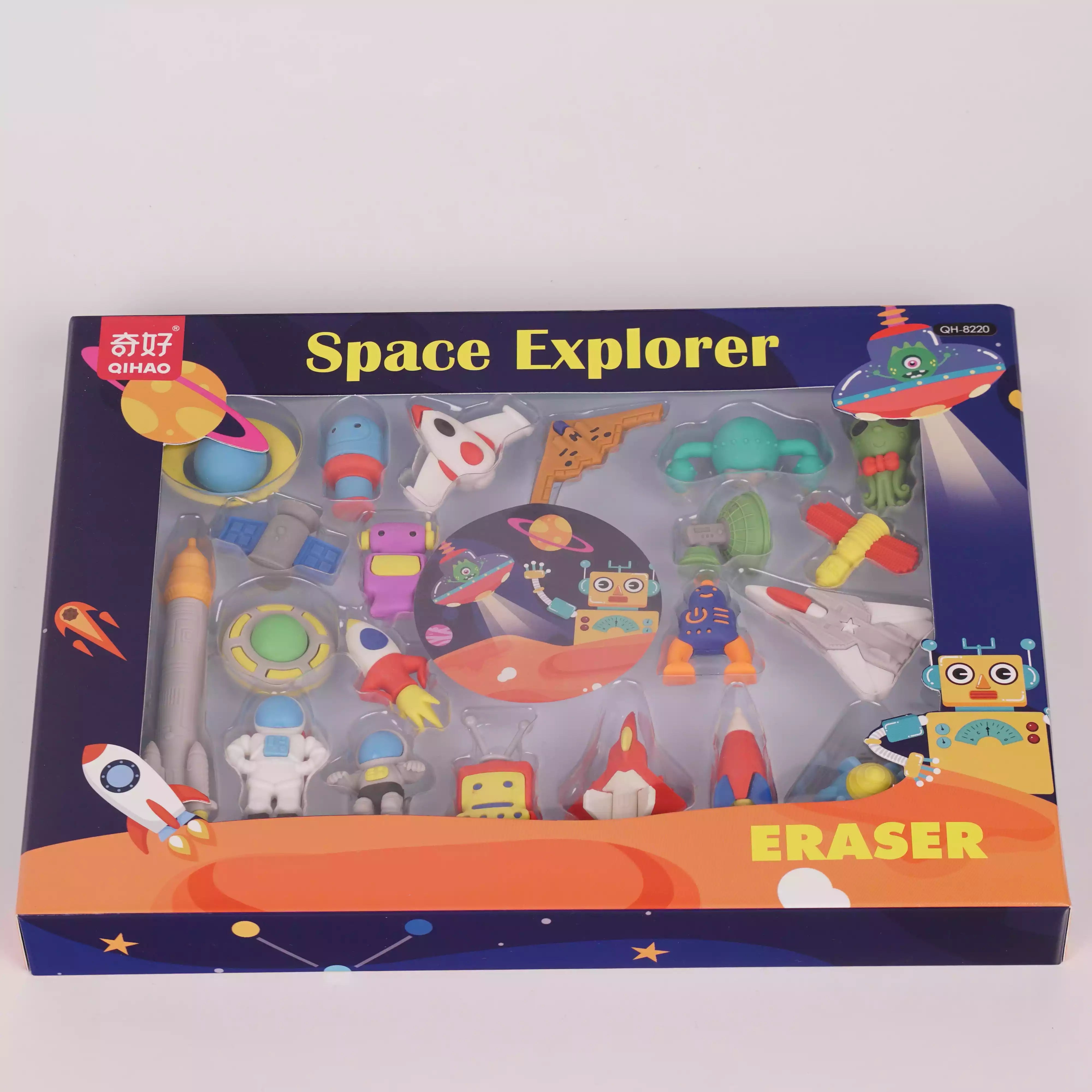 Set de Gommes Fantaisie – Dinosaur, Space Explorer, Ocean Park & Fairytale Palace