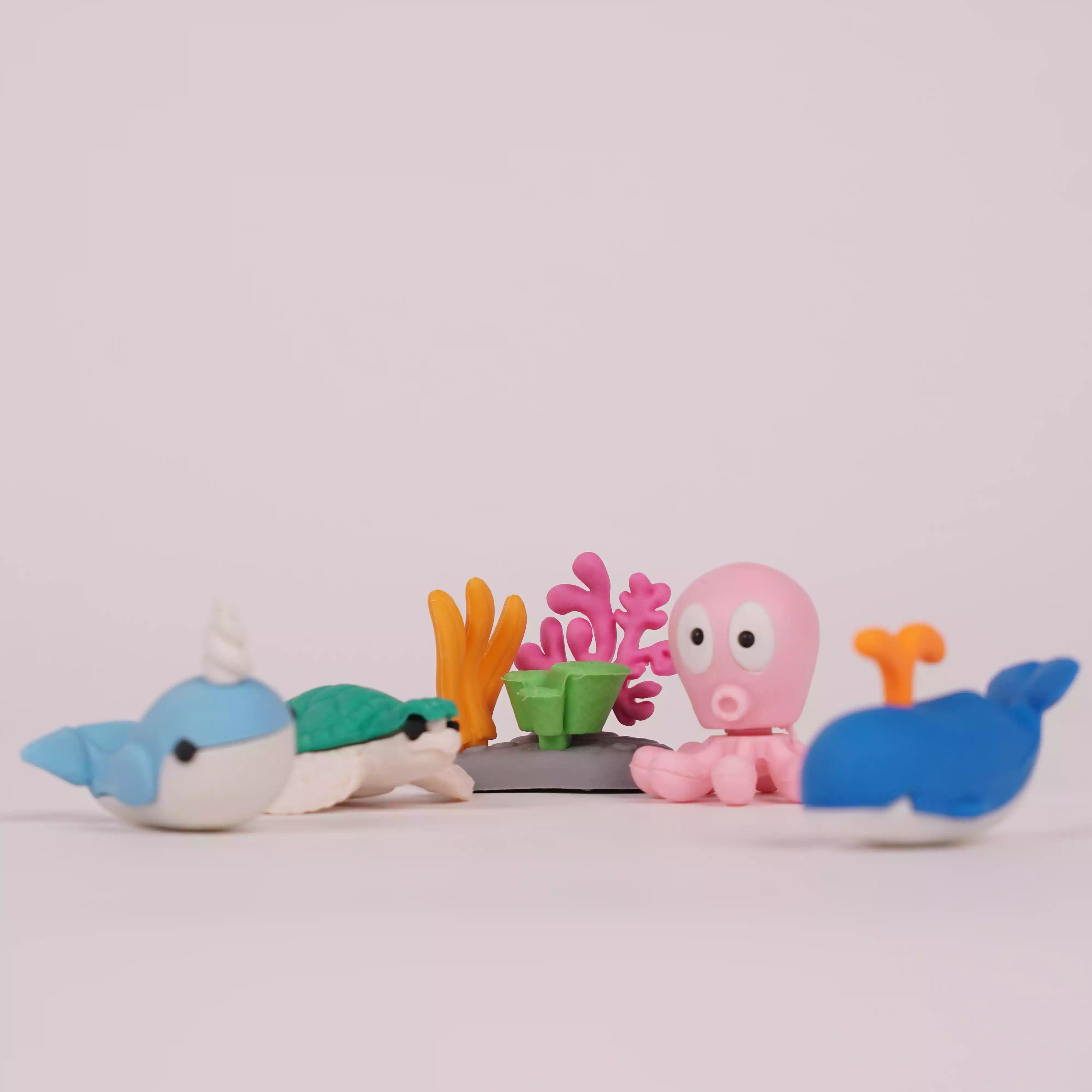 Set de Gommes Fantaisie – Dinosaur, Space Explorer, Ocean Park & Fairytale Palace