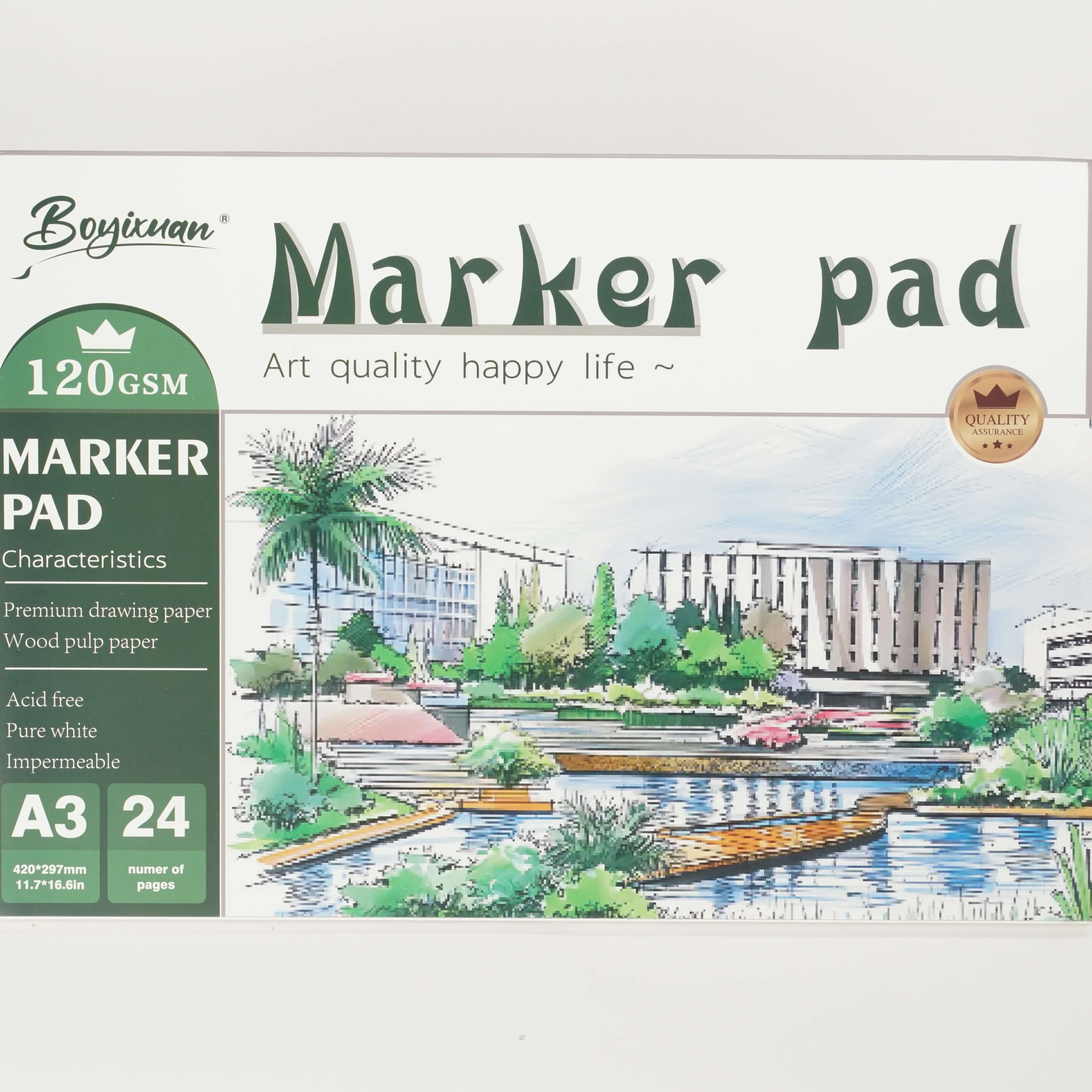 Bloc de dessin A3 120g – 24 feuilles HU12334