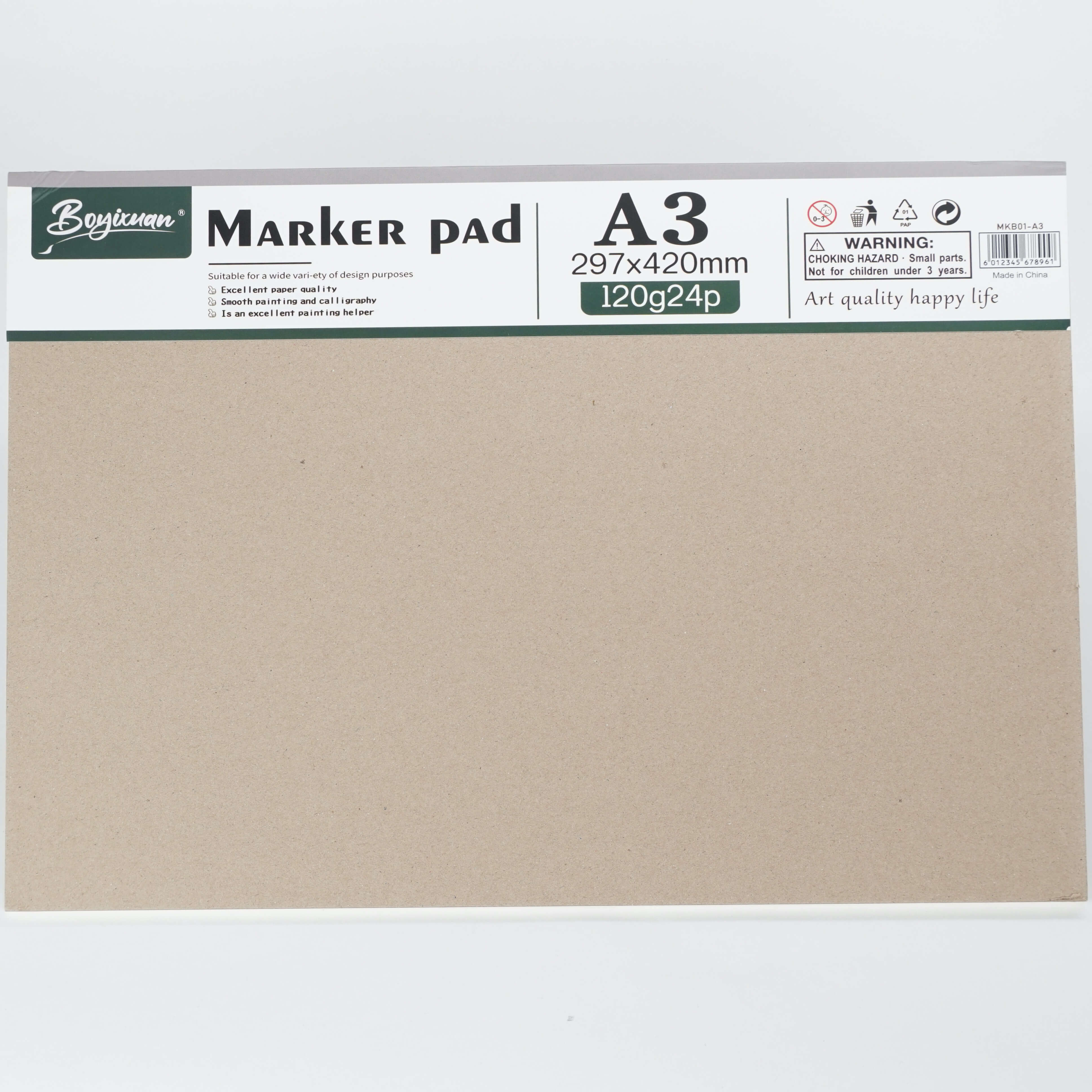 Bloc de dessin A3 120g – 24 feuilles HU12334