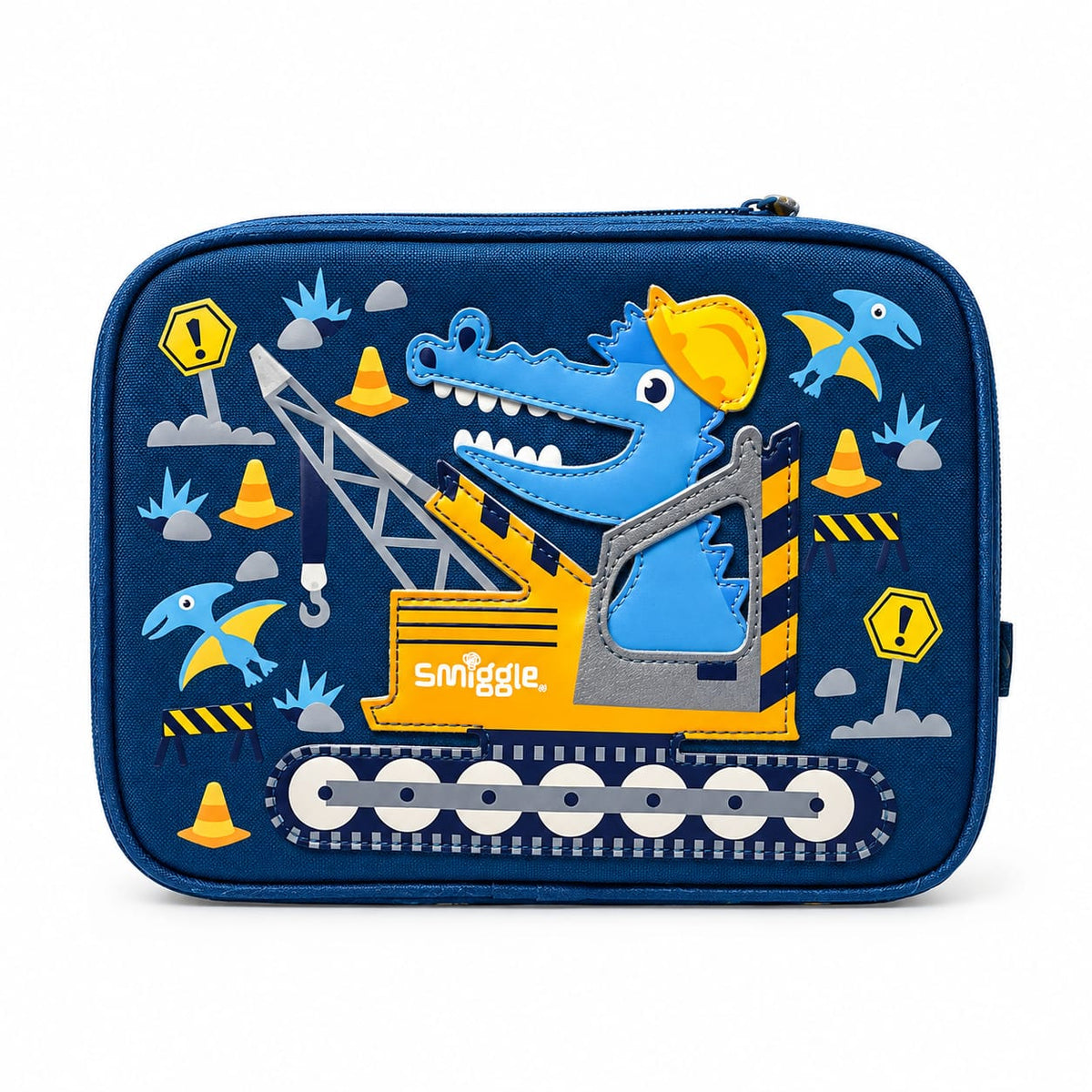 Lunch Bag Carré Smiggle - Motif Chantier Dinosaure