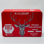 Coffret 180 Crayons de Couleur Professionnels Kalour - Boîte Métalique HU01661