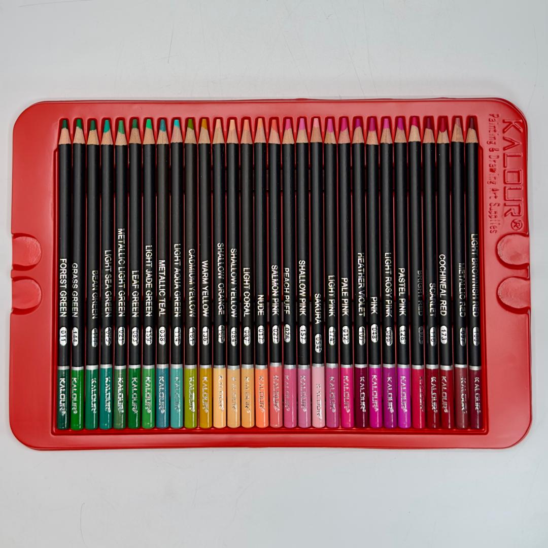 Coffret 180 Crayons de Couleur Professionnels Kalour - Boîte Métalique HU01661