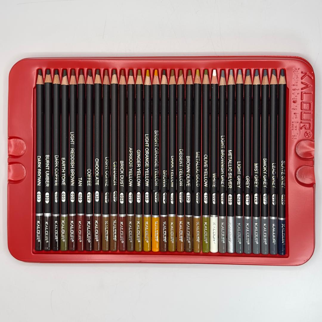 Coffret 180 Crayons de Couleur Professionnels Kalour - Boîte Métalique HU01661