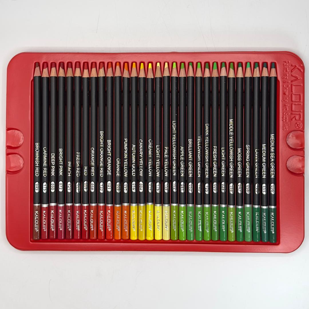 Coffret 180 Crayons de Couleur Professionnels Kalour - Boîte Métalique HU01661