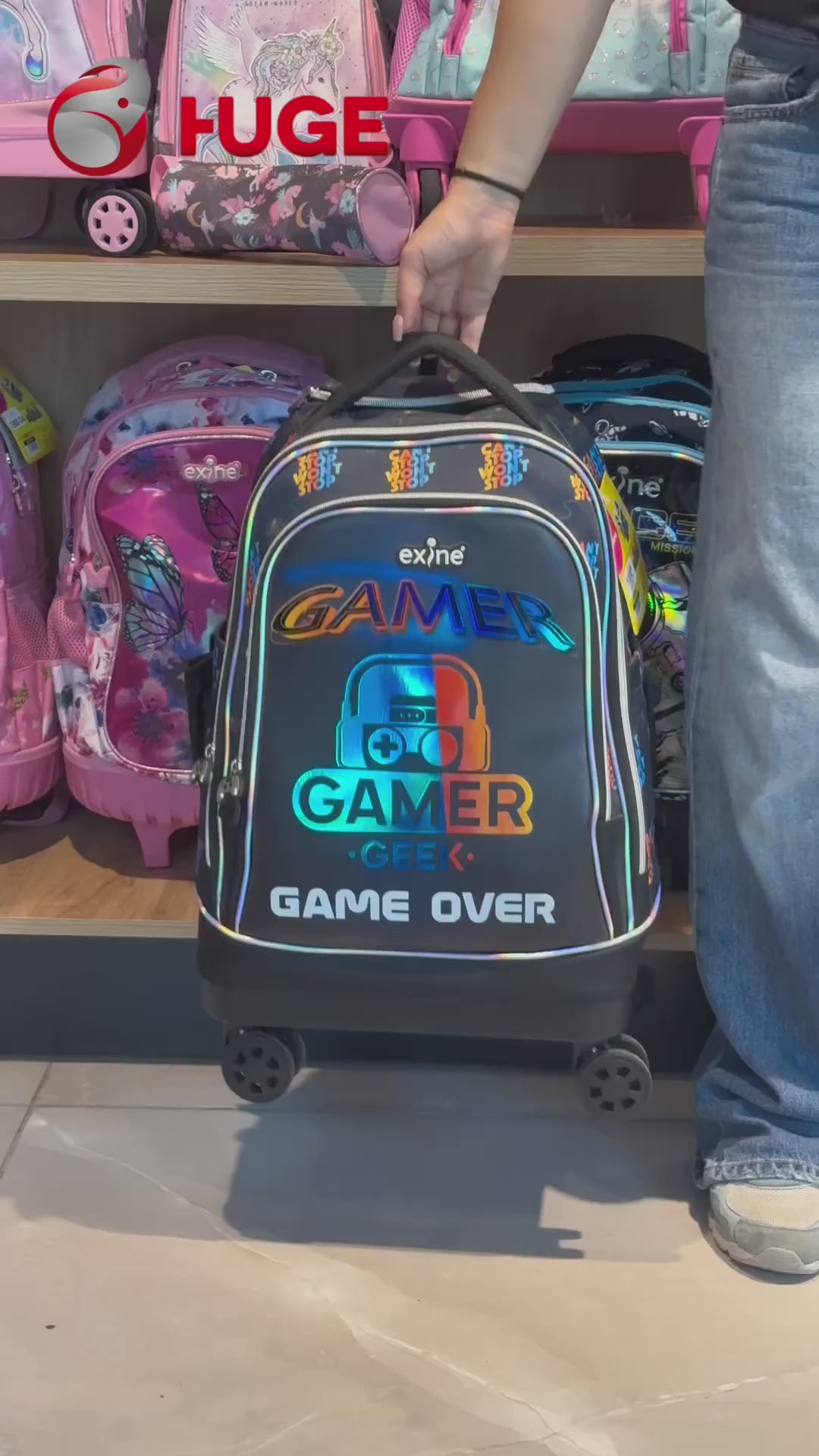 Charger la vidéo : SAC A DOS EXINE IS03810 fille &amp; garçon - 4ème primaire → 1ère collège