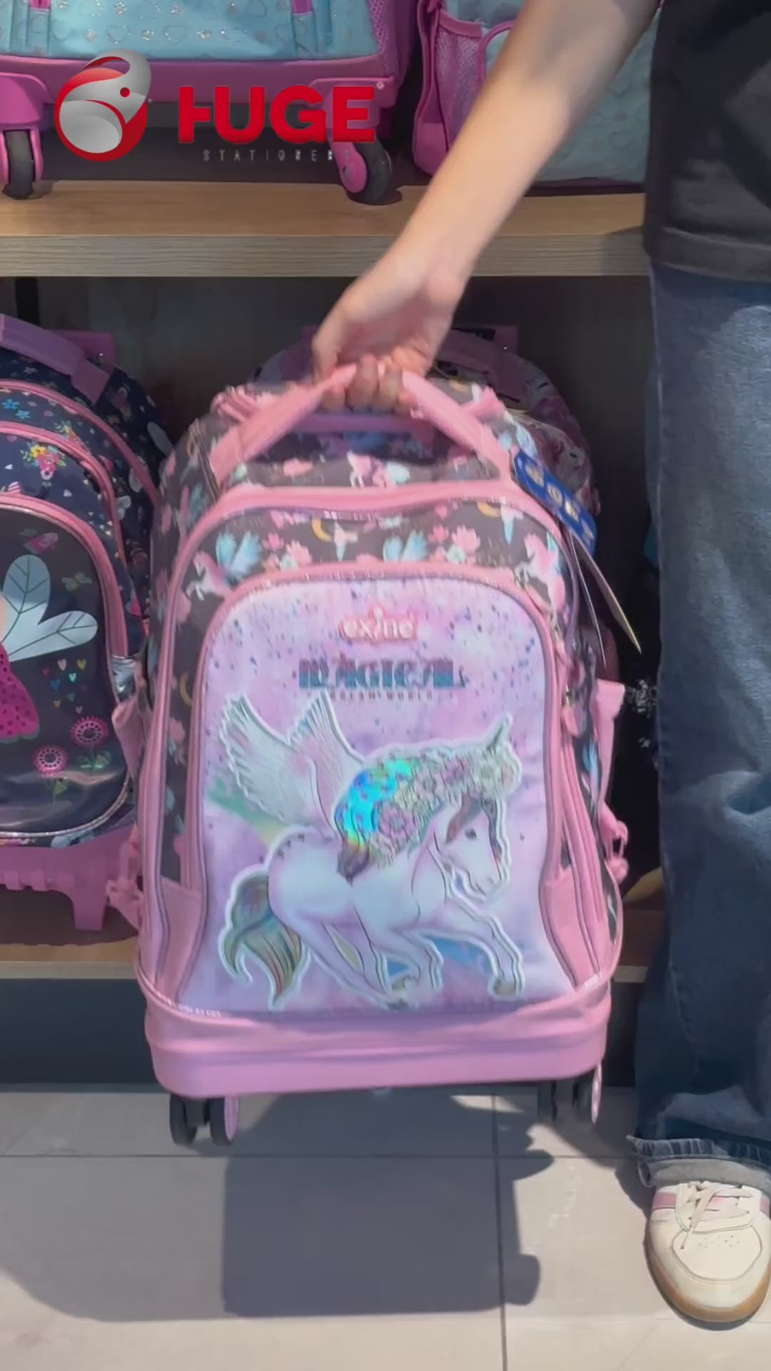 Charger la vidéo : SAC A DOS EXINE IS03810 fille &amp; garçon - 4ème primaire → 1ère collège